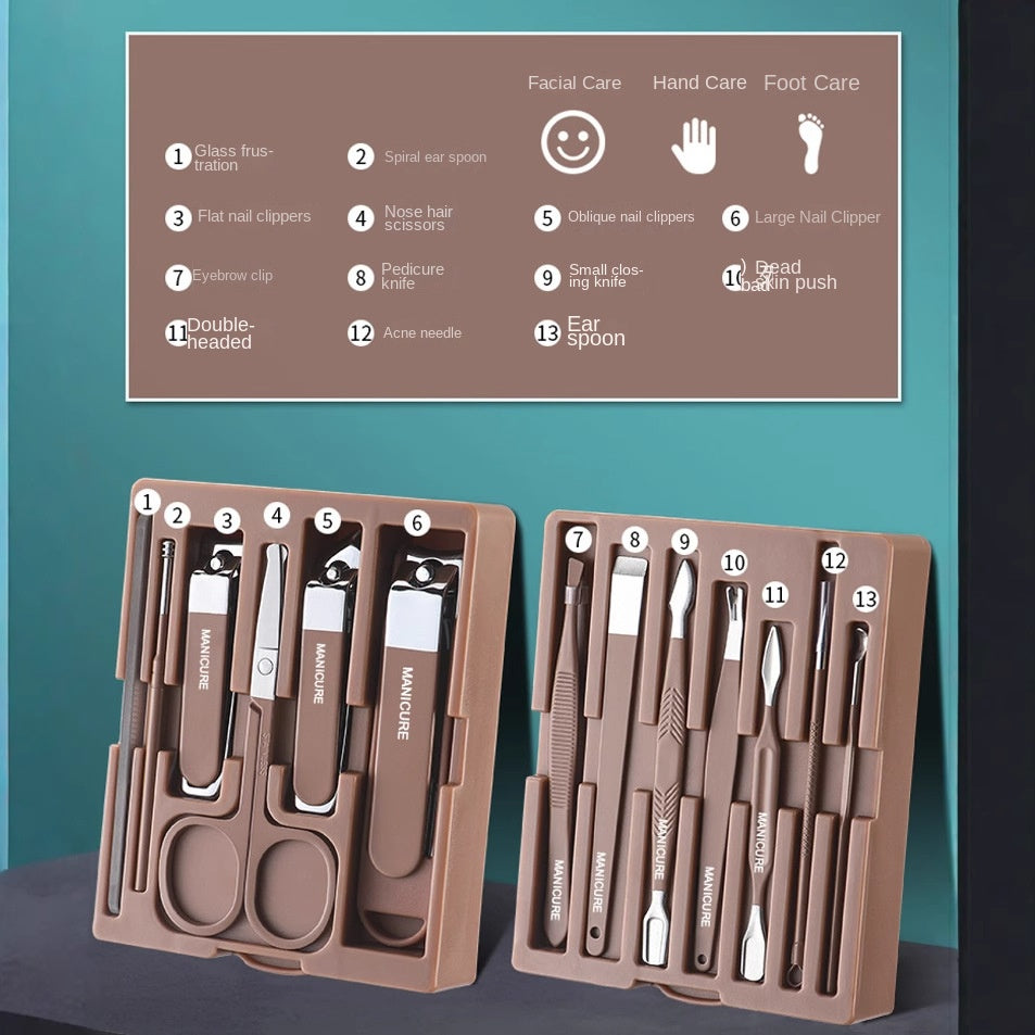 Carbon Steel Anti-Splash Manicure Tool Nail Clipper Large Household Multi-Functional Nail Clipper Set