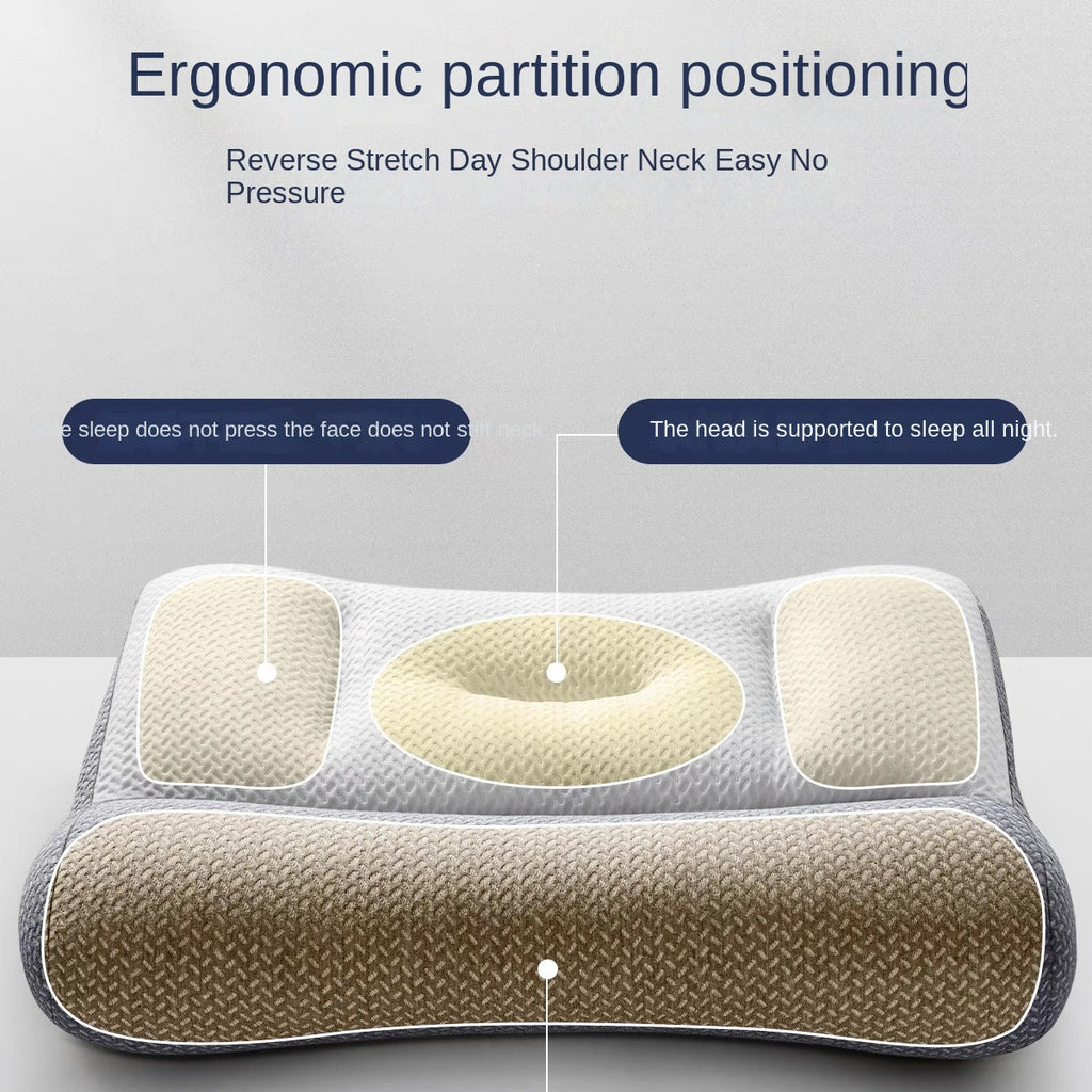 Partition Sleep Aid Anti-traction Pillow Soybean Fiber Cervical Pillow Core Knitted Household Student Dormitory Pillow