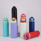New Owala Same Style Water Cup Stainless Steel Space Pot Thermos Simple Portable Multi-color With Straw